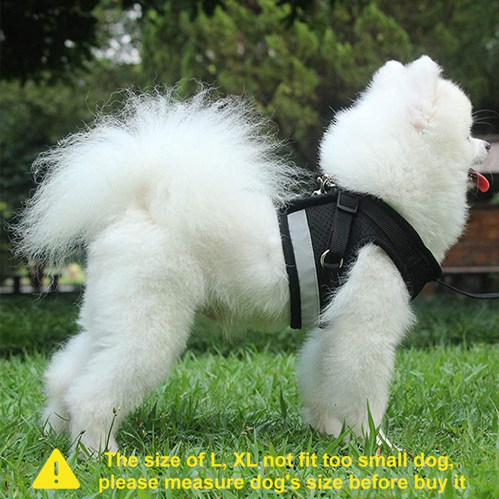 Qpets Dog Vest Harness for Puppy with 1.2m Dog Leash Adjustable Size Dog Vest Harness Breathable Mesh Fabric with Safety Reflective Strip Dog Harness for Small Medium Dogs Qpets Dog Vest Harness for Puppy with 1.2m Dog Leash Adjustable Size Dog Vest Harness Breathable Mesh Fabric with Safety Reflective Strip Dog Harness for Small Medium Dogs
